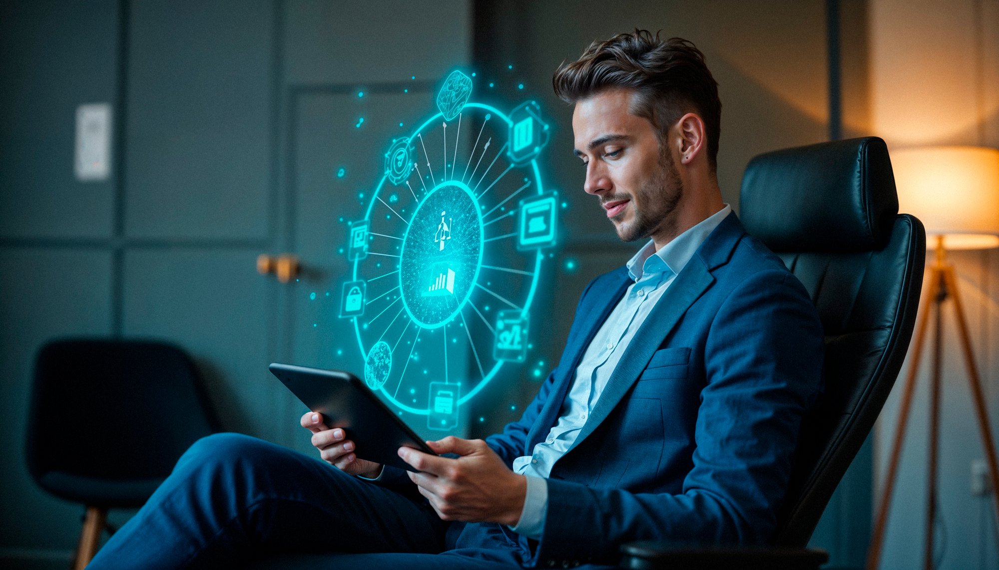 businessman-using-tablet-with-digital-data-interface